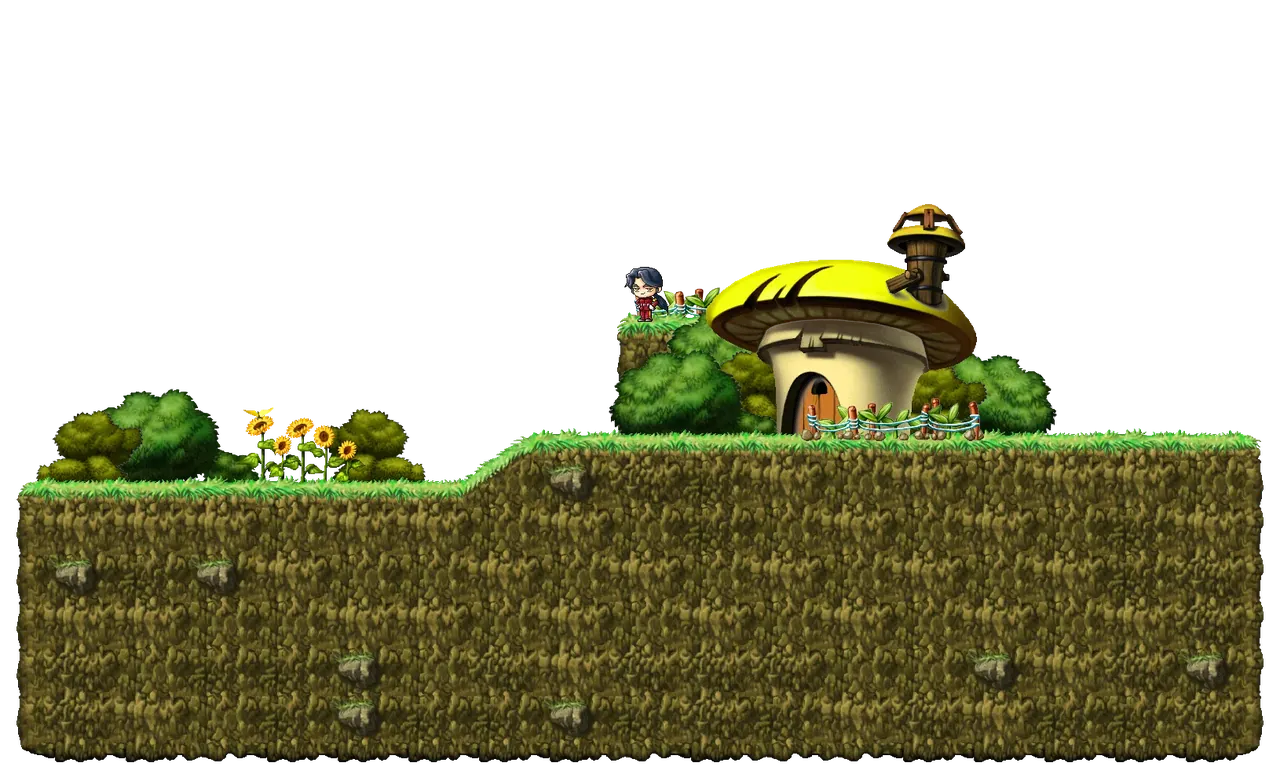 Mushroom Town in MapleStory Classic World: full map from the game client