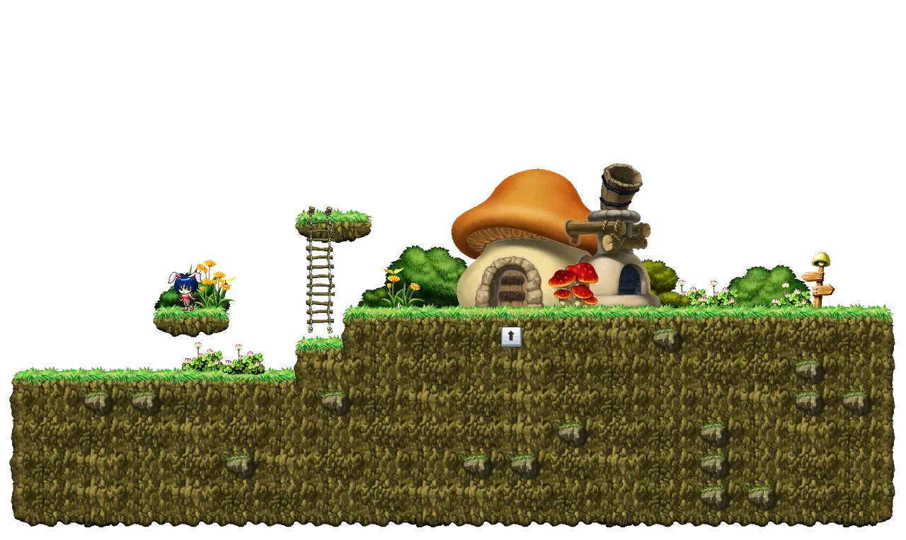 Mushroom Town in MapleStory Classic World: full map from the game client
