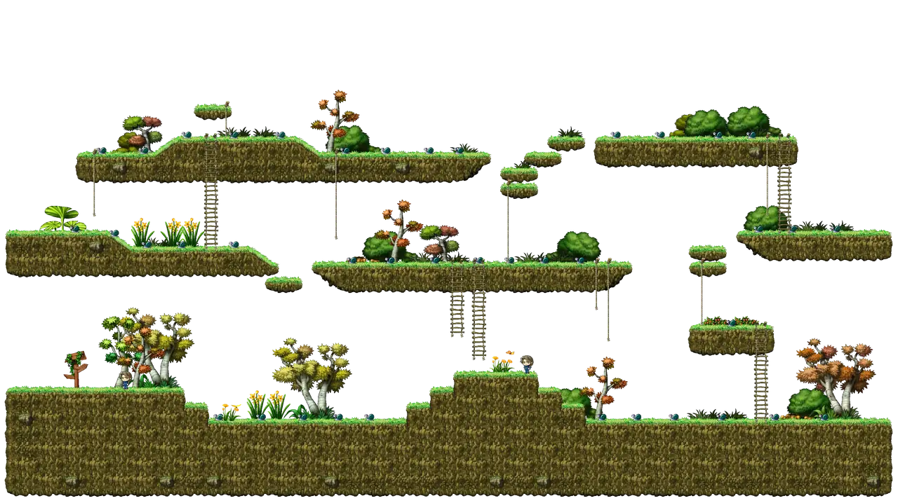 Snail Hunting Ground I in MapleStory Classic World: full map with platforms, ropes and monster spawns