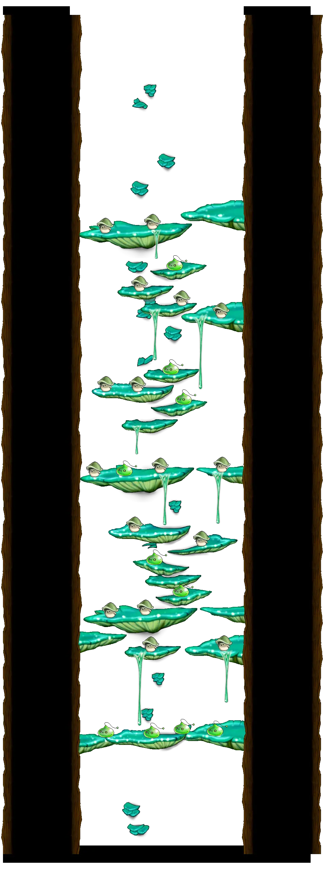 Dungeon, Southern Forest III in MapleStory Classic World: full map with platforms, ropes and monster spawns
