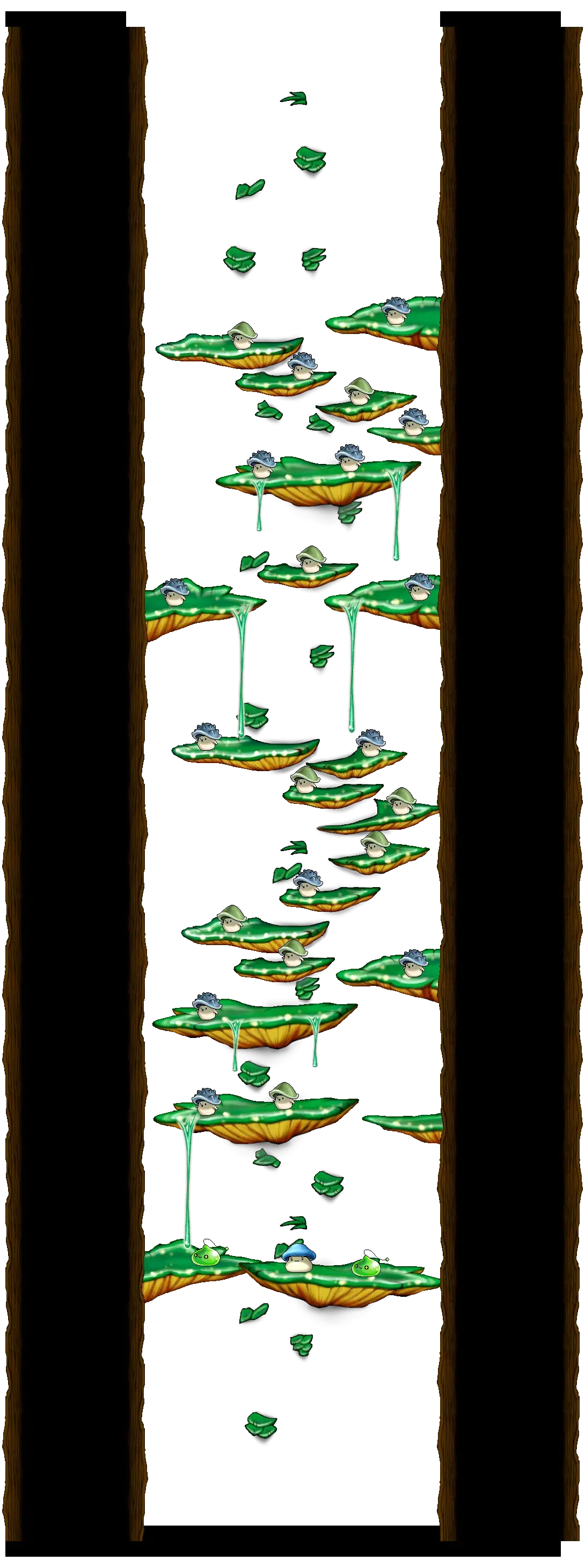 Dungeon, Southern Forest IV in MapleStory Classic World: full map with platforms, ropes and monster spawns
