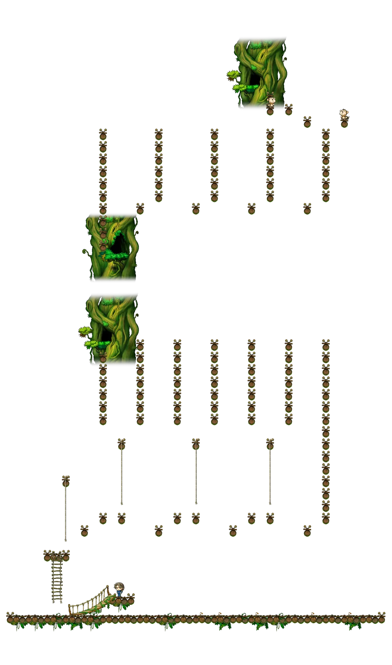 The Forest of Patience <Step 3> in MapleStory Classic World: full map from the game client