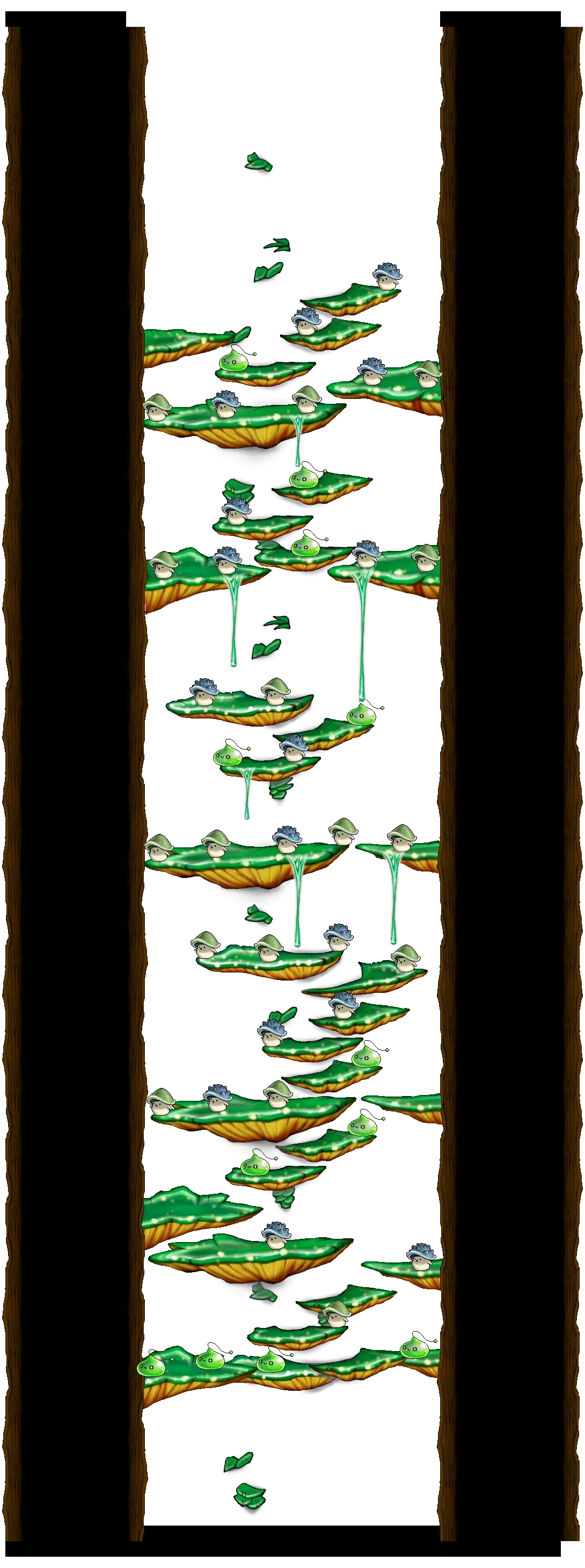 Tree Dungeon, Forest Up North III in MapleStory Classic World: full map with platforms, ropes and monster spawns