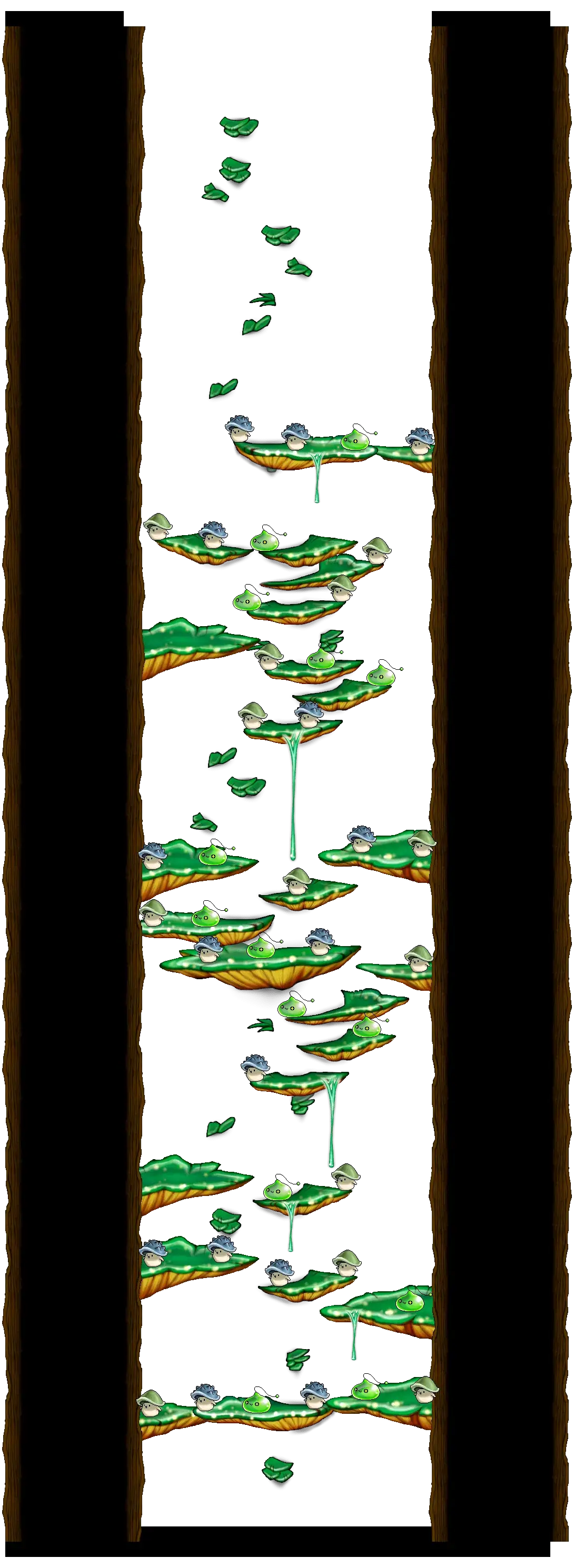 Tree Dungeon, Forest Up North V in MapleStory Classic World: full map with platforms, ropes and monster spawns