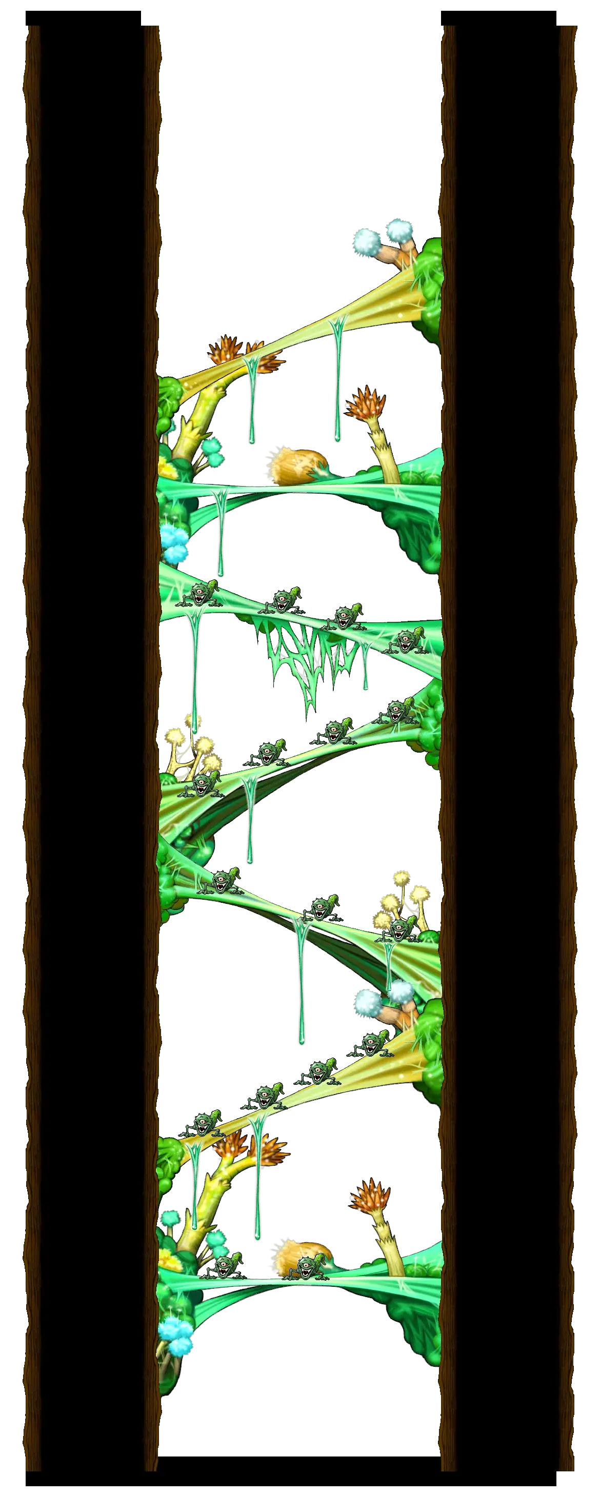 Tree Dungeon, Forest Up North VIII in MapleStory Classic World: full map with platforms, ropes and monster spawns