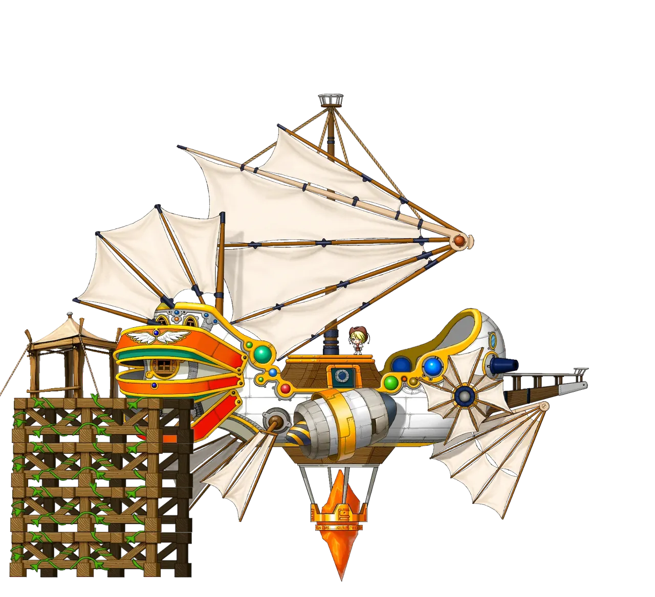 Before Takeoff <To Orbis> in MapleStory Classic World: full map from the game client