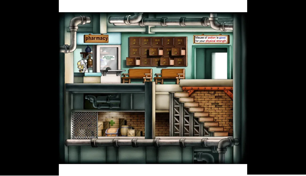 Kerning City Pharmacy in MapleStory Classic World: full map from the game client
