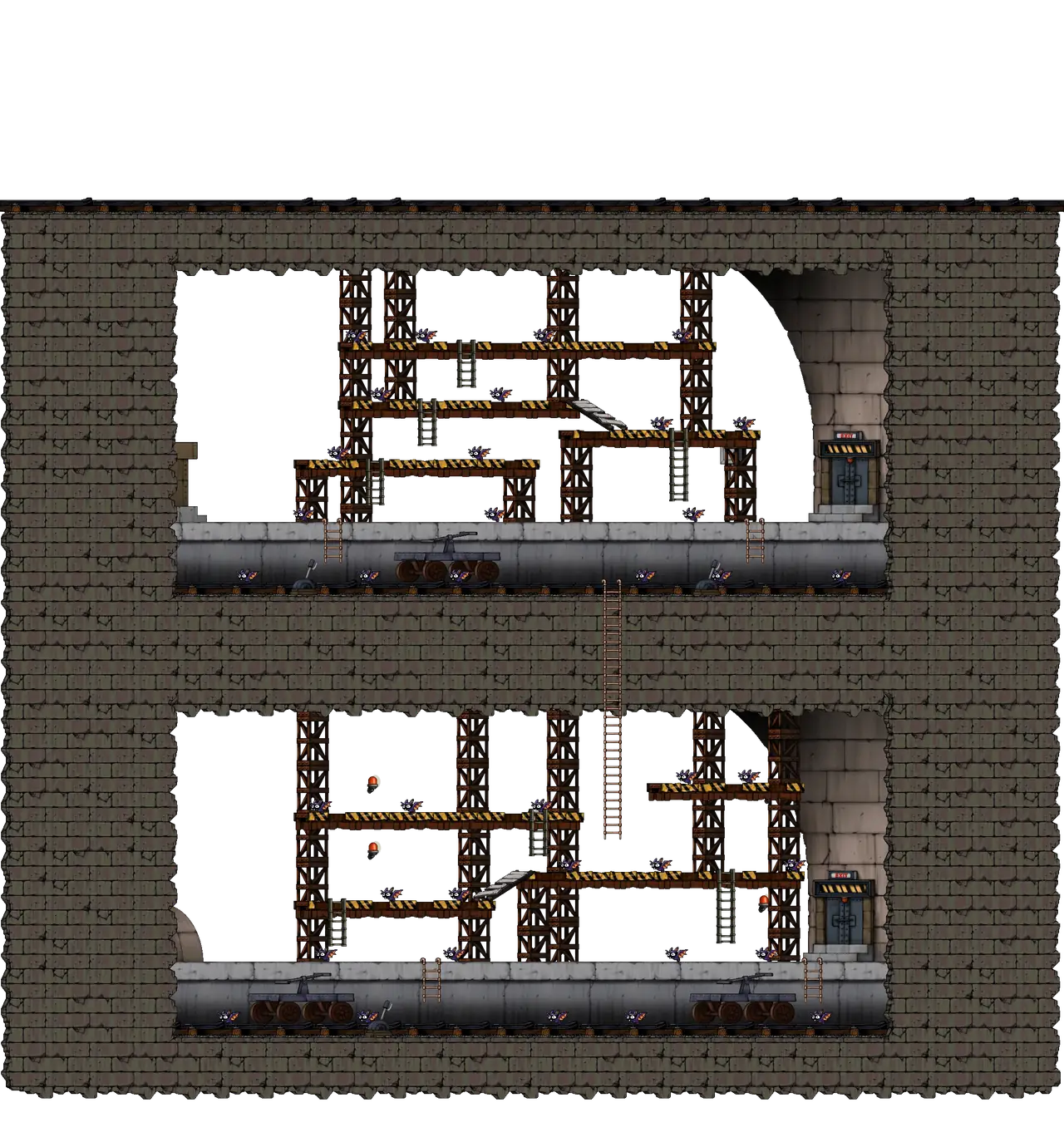 Transfer Area in MapleStory Classic World: full map with platforms, ropes and monster spawns