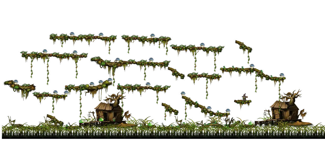 The Swamp of Despair II in MapleStory Classic World: full map with platforms, ropes and monster spawns