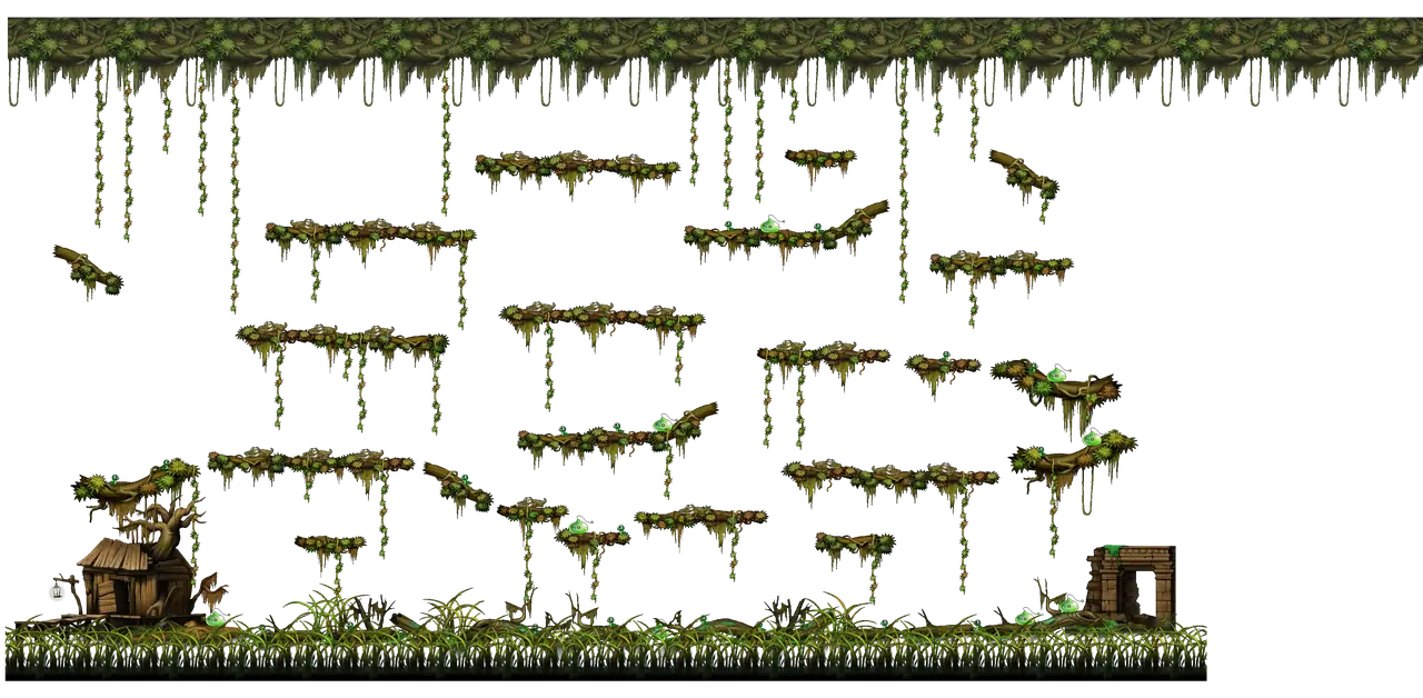 Dangerous Croko II in MapleStory Classic World: full map with platforms, ropes and monster spawns