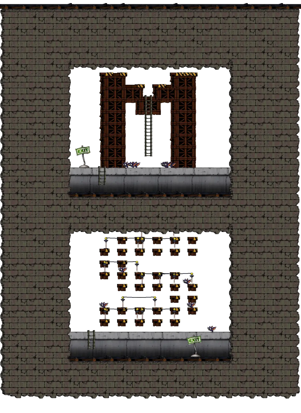 B1 <Area 2> in MapleStory Classic World: full map with platforms, ropes and monster spawns