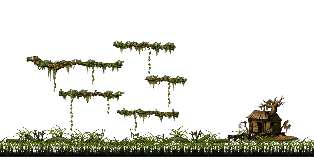 The Murky Swamp I in MapleStory Classic World: full map with platforms, ropes and monster spawns