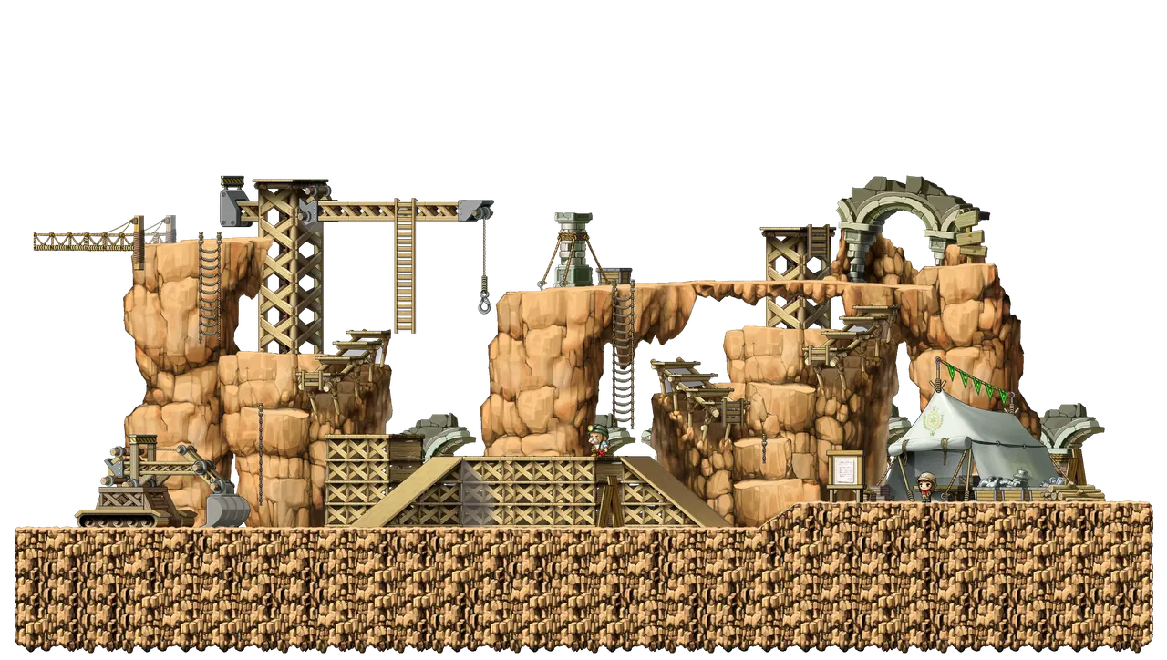 Excavation Site <Camp> in MapleStory Classic World: full map from the game client