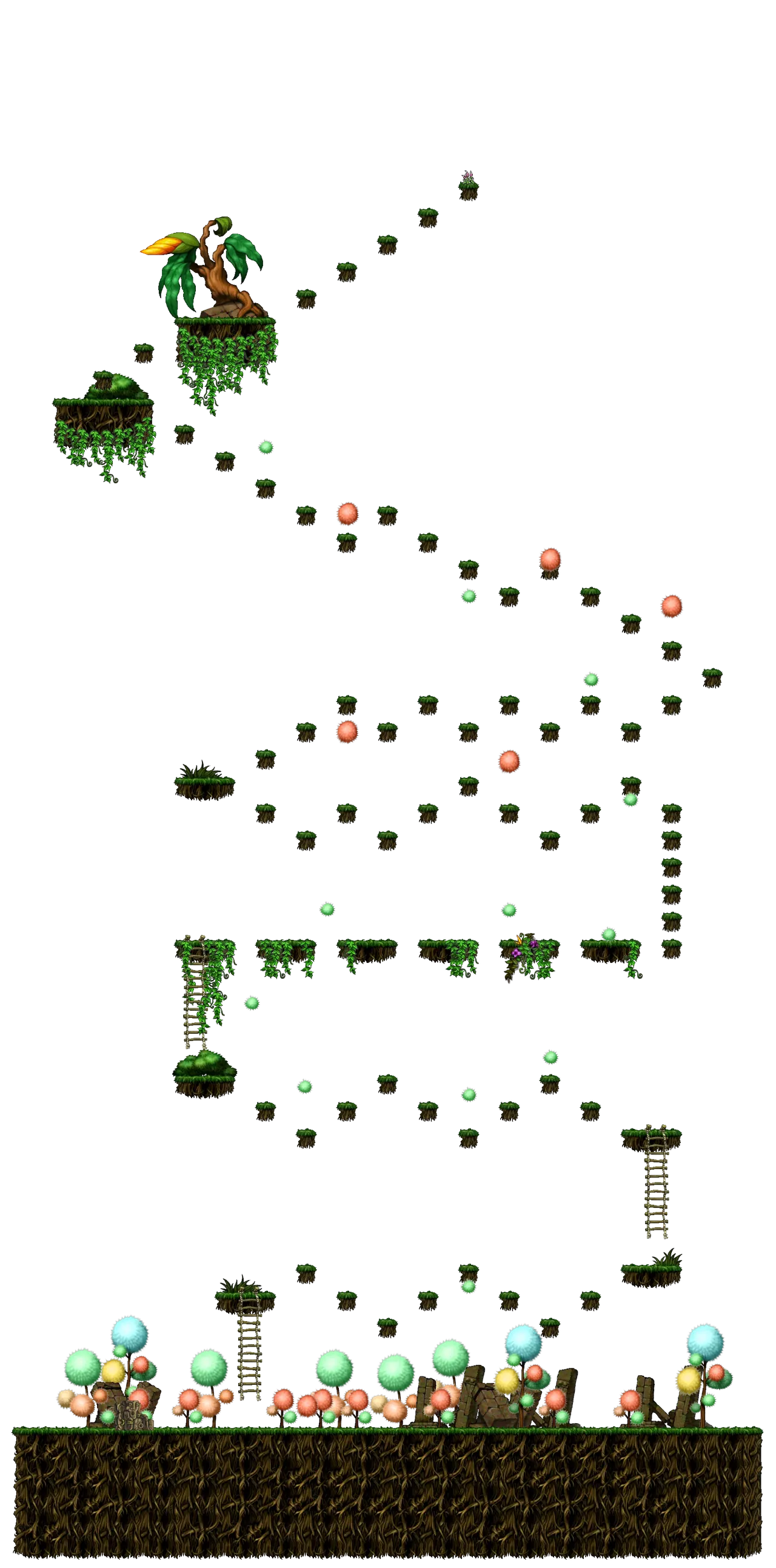 The Deep Forest of Patience <Step 2> in MapleStory Classic World: full map from the game client