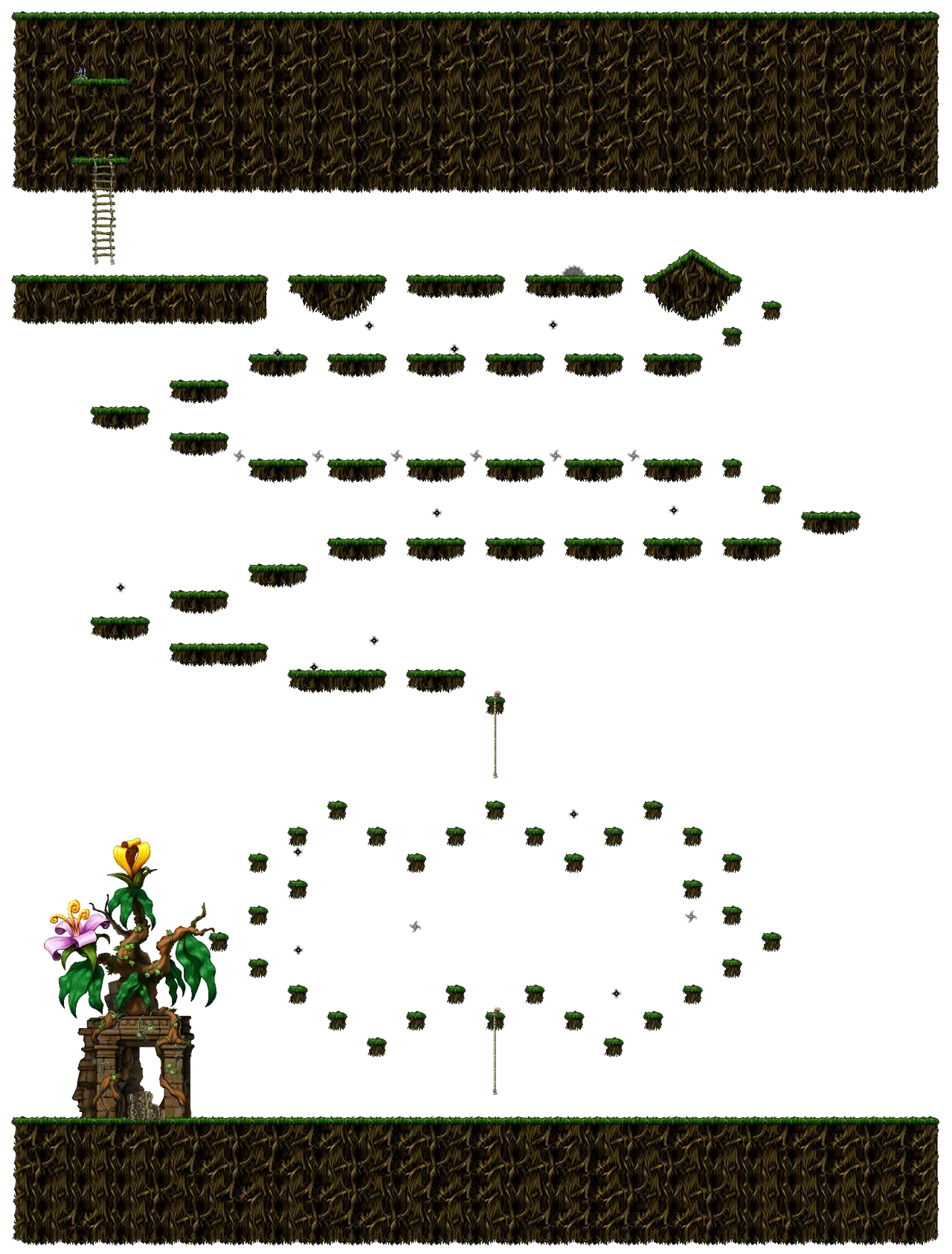 The Deep Forest of Patience <Step 4> in MapleStory Classic World: full map from the game client