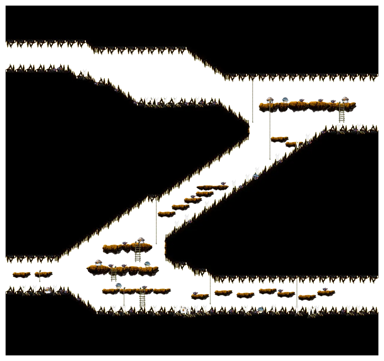 Dangerous Steam in MapleStory Classic World: full map with platforms, ropes and monster spawns