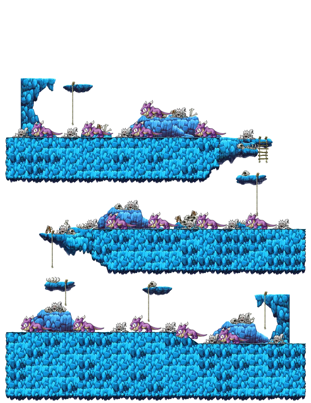 Wild Kargo's Area in MapleStory Classic World: full map with platforms, ropes and monster spawns