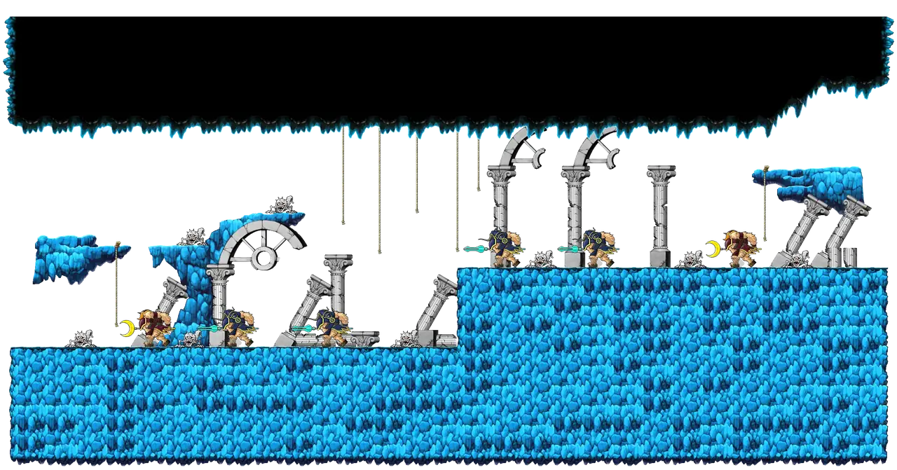 Sanctuary Entrance III in MapleStory Classic World: full map with platforms, ropes and monster spawns