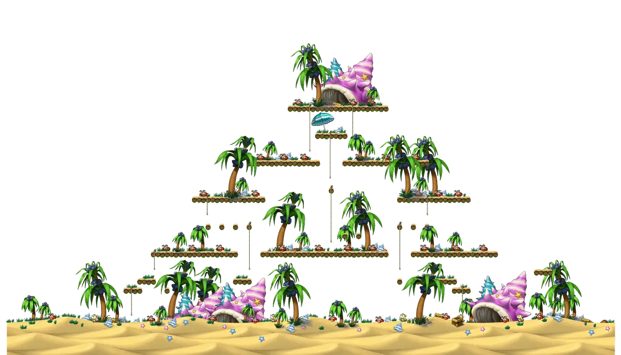Lorang Lorang in MapleStory Classic World: full map with platforms, ropes and monster spawns